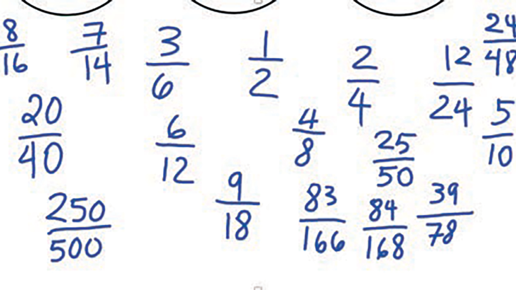 Producing Equivalent Fractions “Additively”: The Case of the 1/2